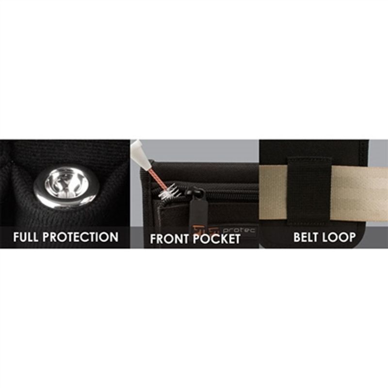 Protec Munnstykkepung A221ZIP Trompet, 4 munnstykker 