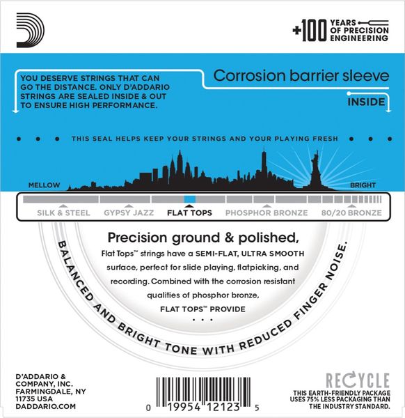 D'Addario EFT16 Flat tops  Phosphor Bronze 012-053