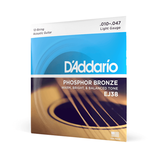 D'Addario EJ38strengesett 12-strengs gitar